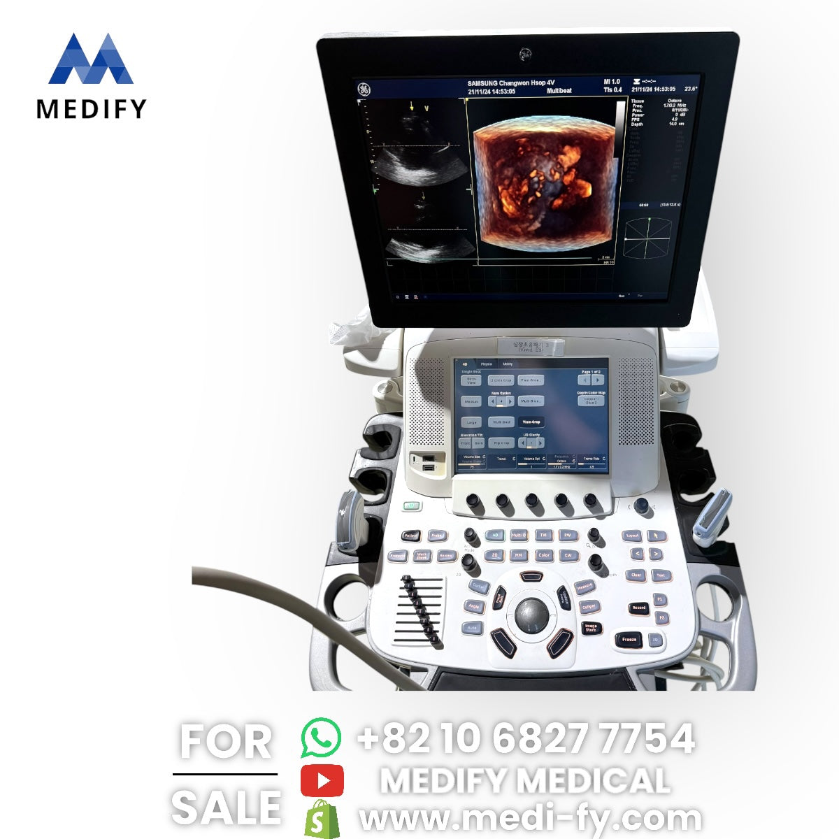 GE Vivid E9 XDclear Ultrasound System 4D Software & 3Probes 4V