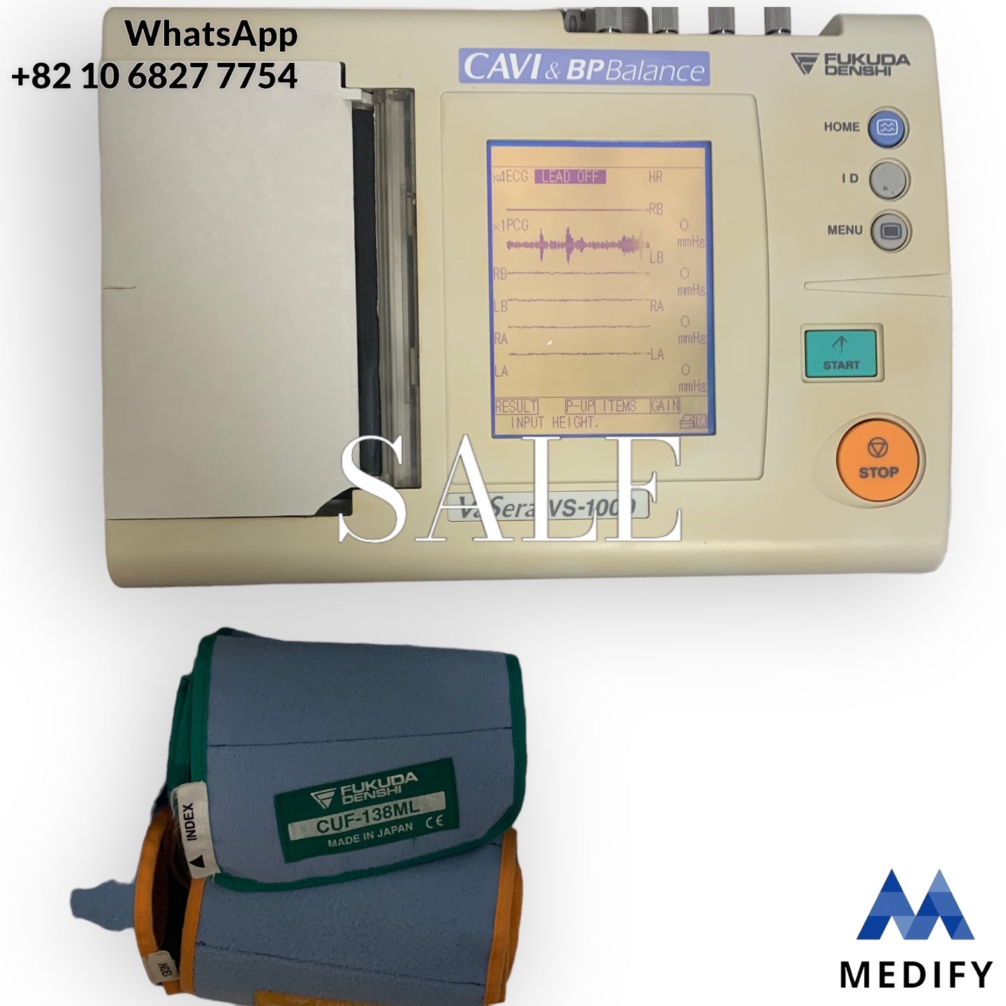 Fukuda Denshi Vasera VS-1000 CAVI & BP Balance ECG PCG CARDIO-ANKLE VASCUL