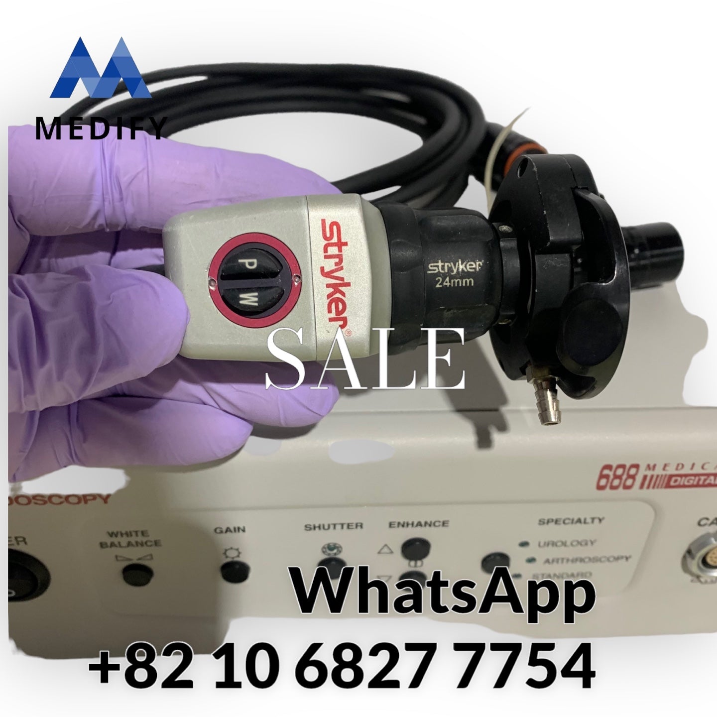 ($600) Stryker 688 Endoscopy Console & Camera Head 24mm Coupler Worldwide