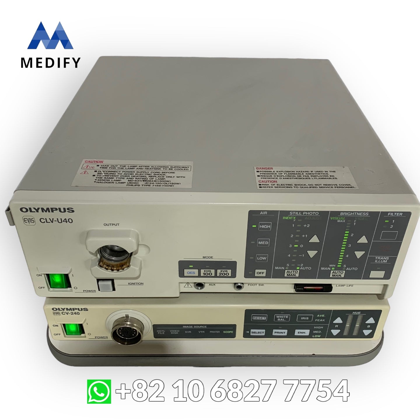 Olympus Endoscopy CV-240 Video Processor & CLV-U40 Light Source