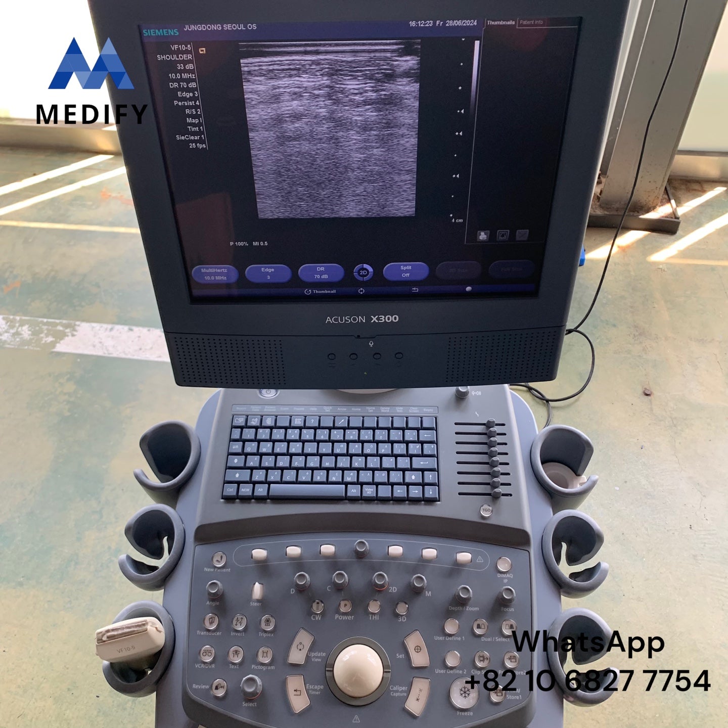 ($900) Siemens Acuson X300 Ultrasound System & Linear Probe - Worldwide