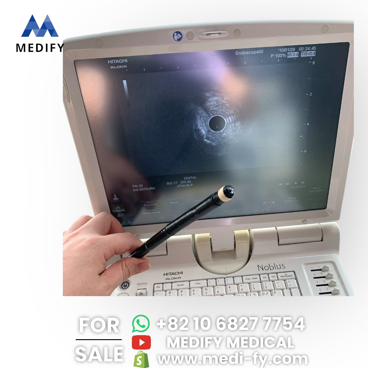 Hitachi Aloka Noblus Portable Ultrasound & EG-3670URK Ultrasound Gastroscope