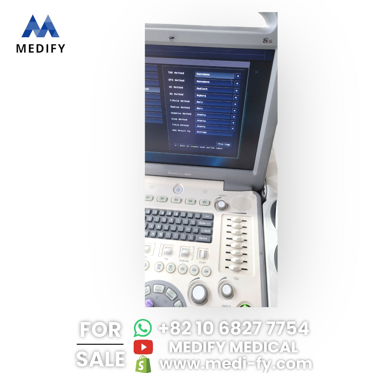 Used SonoScape S8 Portable Ultrasound & 2Probes