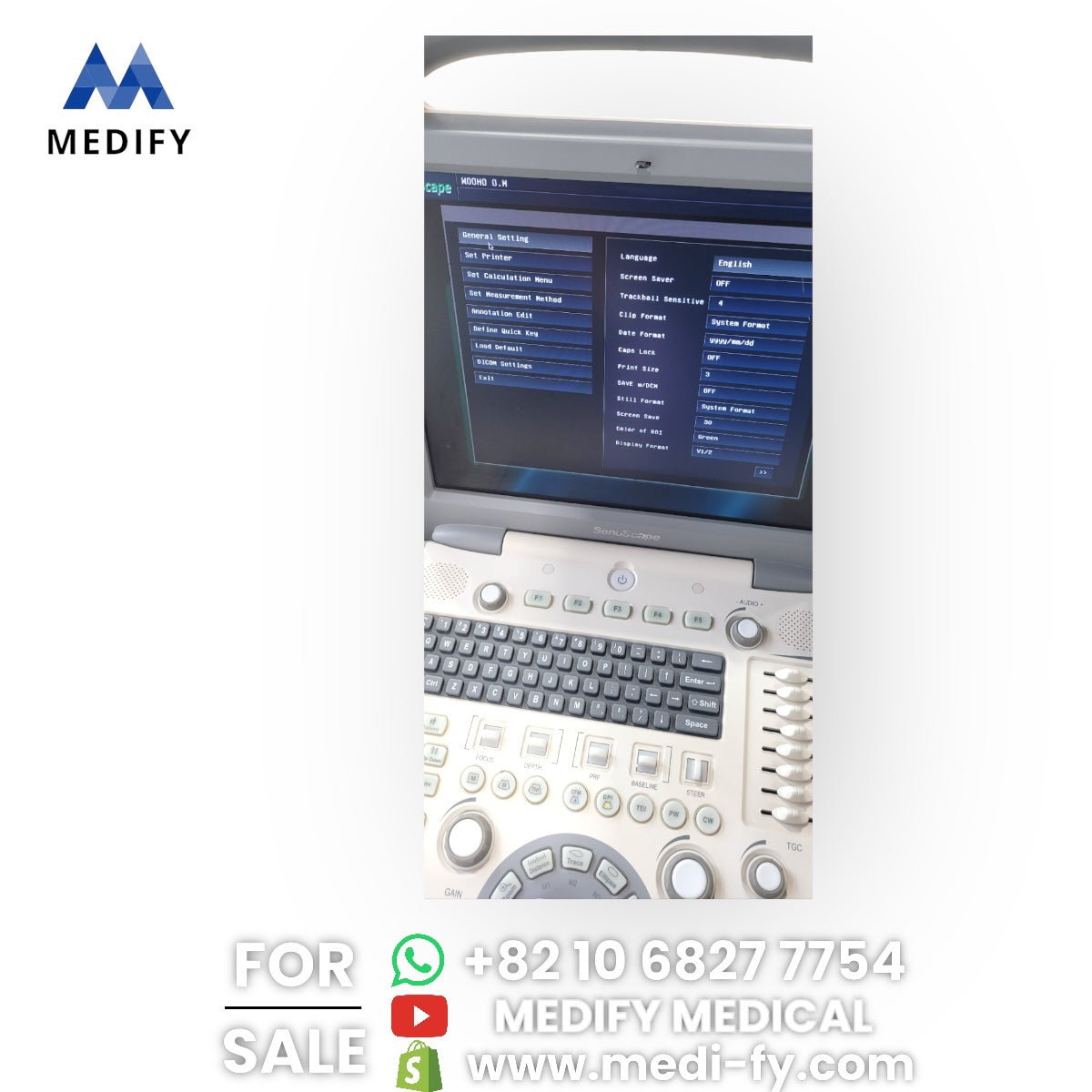 Used SonoScape S8 Portable Ultrasound & 2Probes