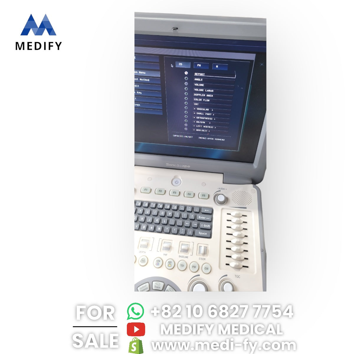 Used SonoScape S8 Portable Ultrasound & 2Probes