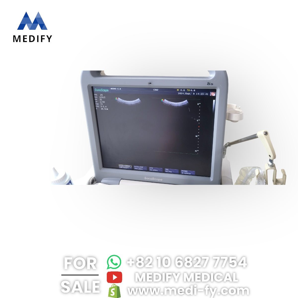 Used SonoScape S8 Portable Ultrasound & 2Probes