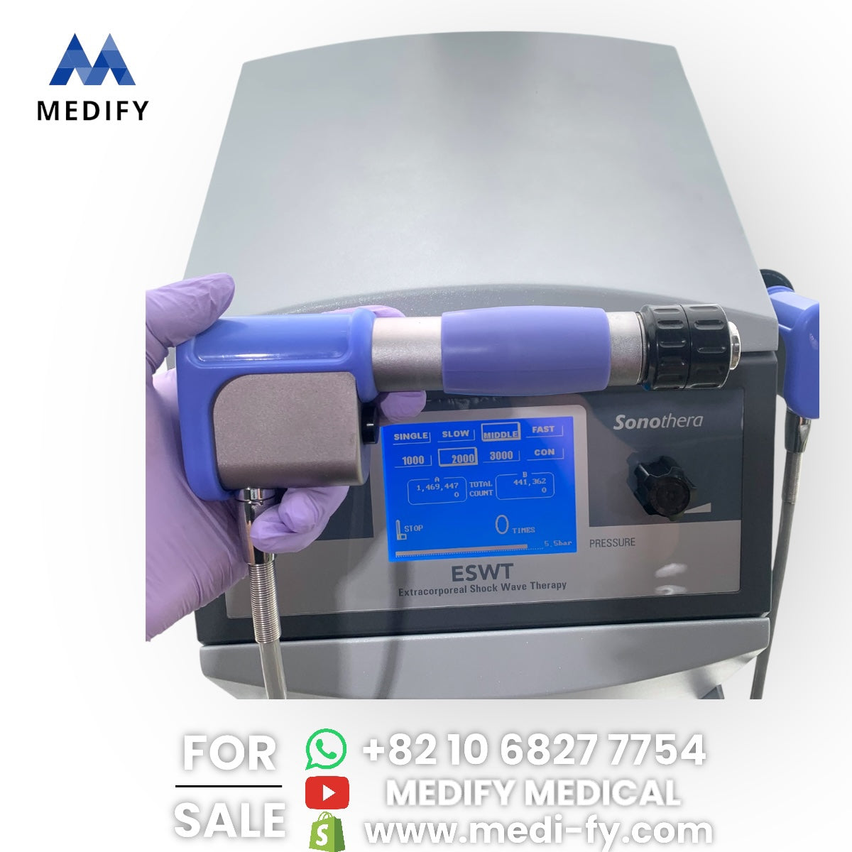 ESWT Shock Wave Therapy Machine SONOTHRA 2Probes 2018 (Made in korea)