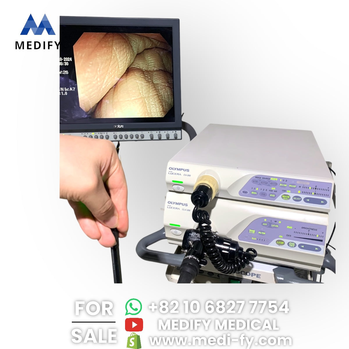 Olympus Endoscopy CV-260 System & GIF-Q260J Gastroscope & Pigtail