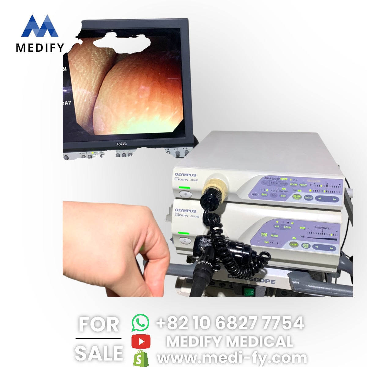 Olympus Endoscopy CV-260 System & GIF-Q260J Gastroscope & Pigtail