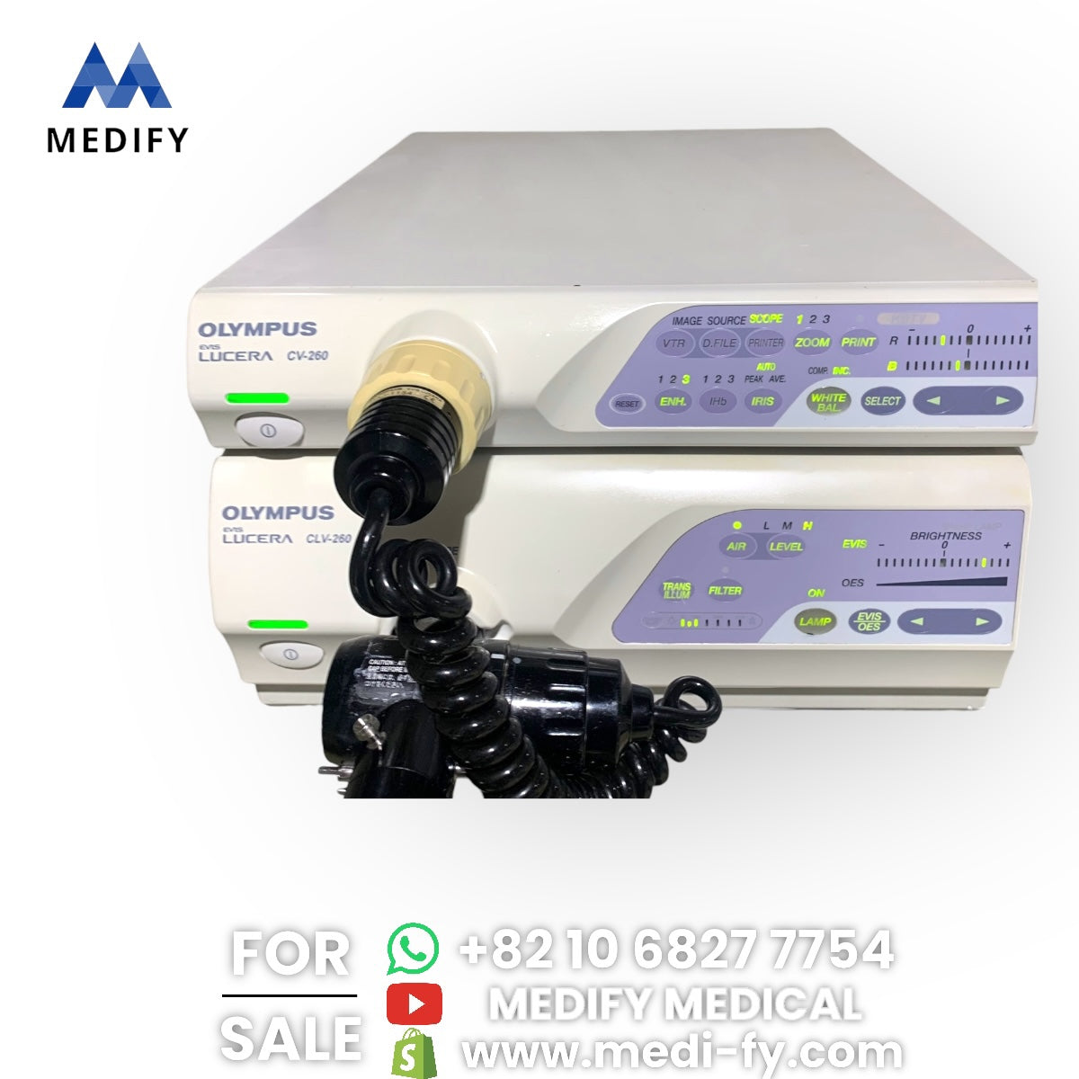 Olympus Endoscopy CV-260 System & GIF-Q260J Gastroscope & Pigtail