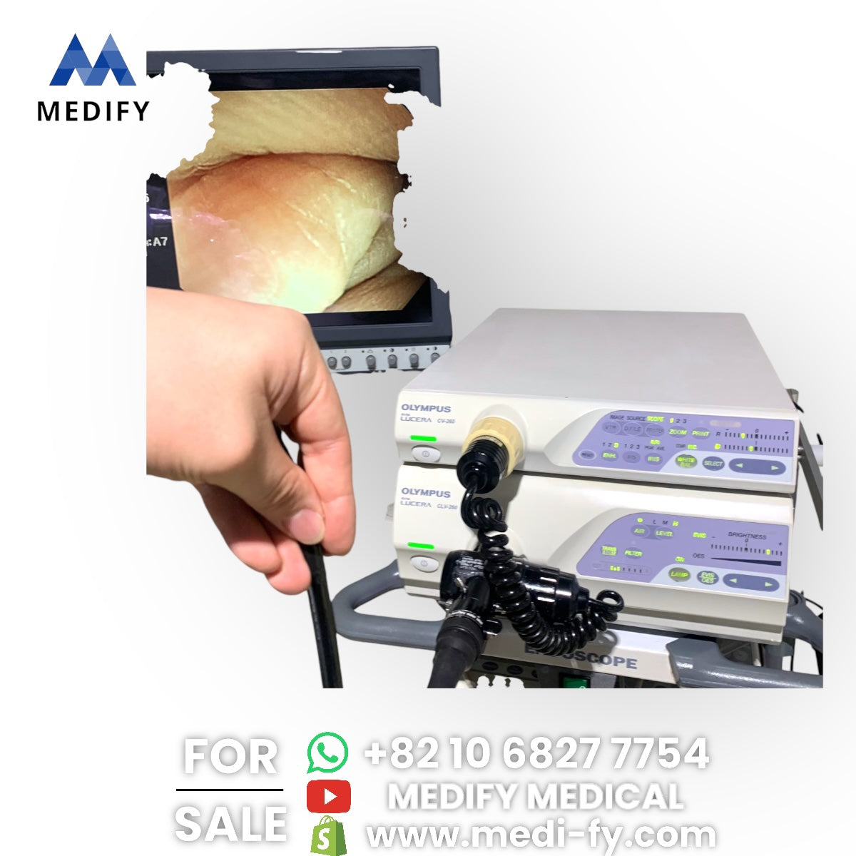 Olympus Endoscopy CV-260 System & GIF-Q260J Gastroscope & Pigtail