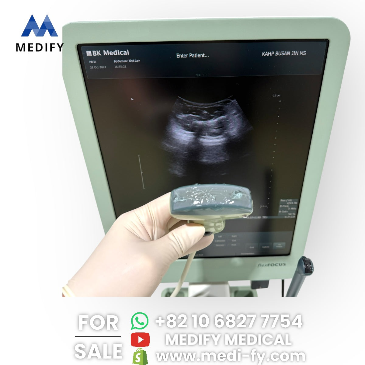 ($1,900) BK Medical FlexFocus Type 1202 Ultrasound & Vaginal Probe
