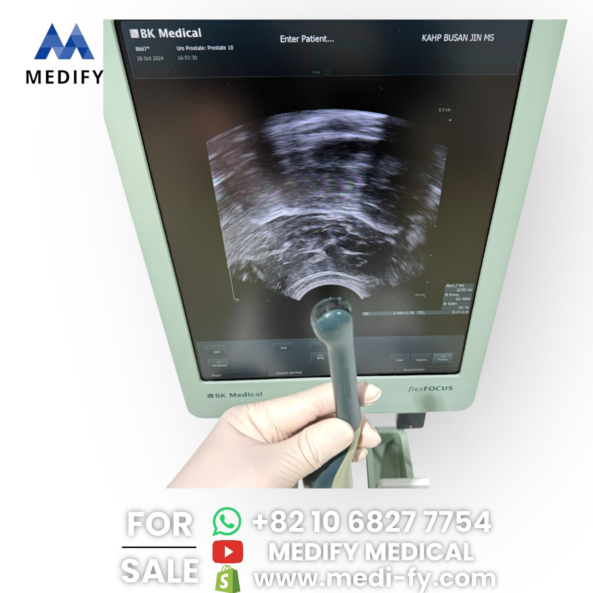 ($1,900) BK Medical FlexFocus Type 1202 Ultrasound & Vaginal Probe