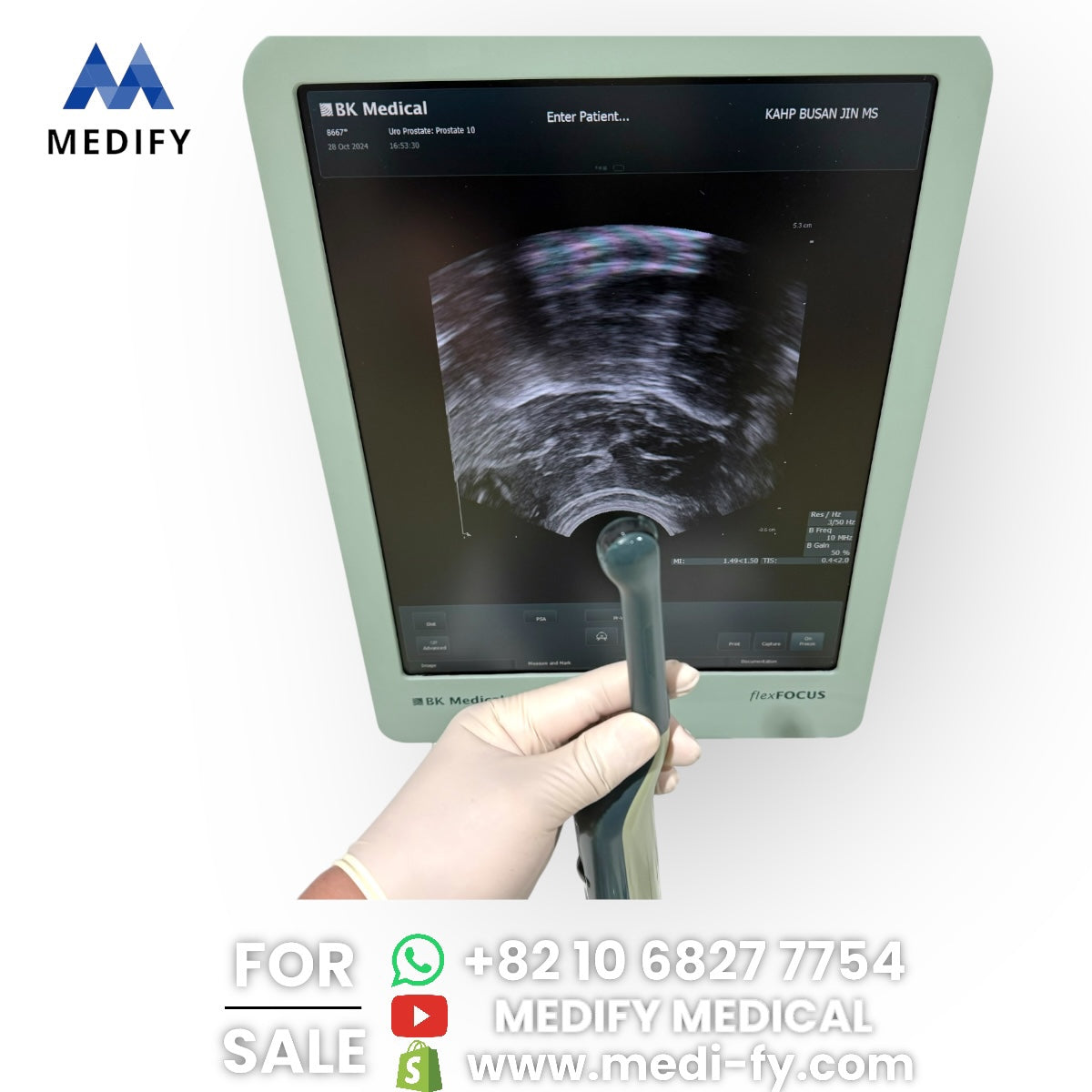 ($1,900) BK Medical FlexFocus Type 1202 Ultrasound & Vaginal Probe