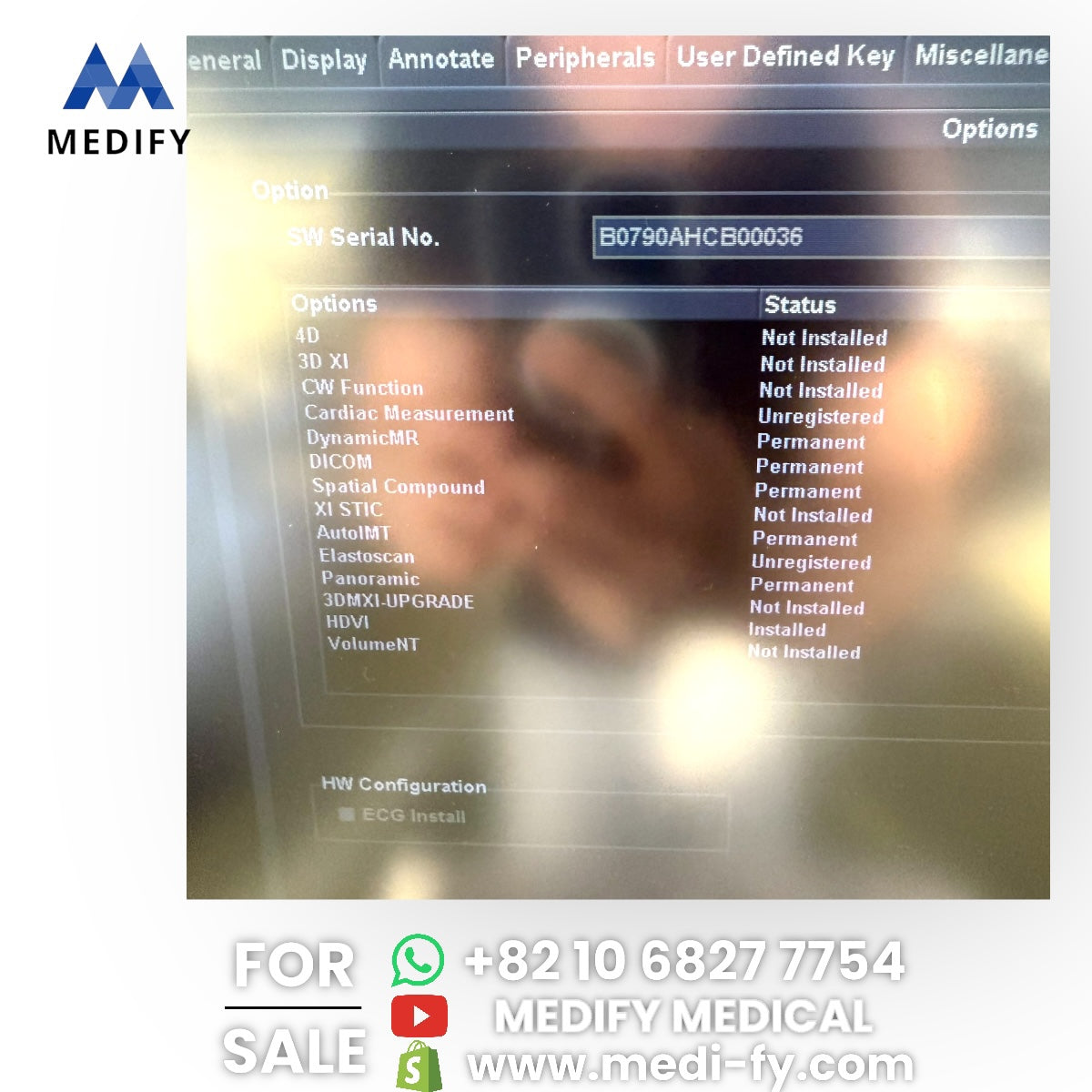 Samsung Medison Accuvix XG Ultrasound & Convex, Vaginal, Linear Probes