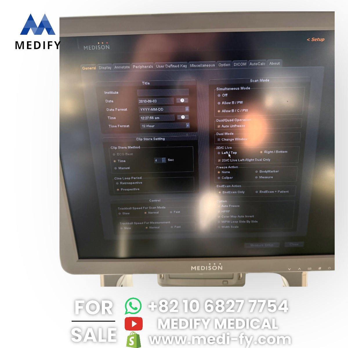 Samsung Medison Accuvix XG Ultrasound & Convex, Vaginal, Linear Probes