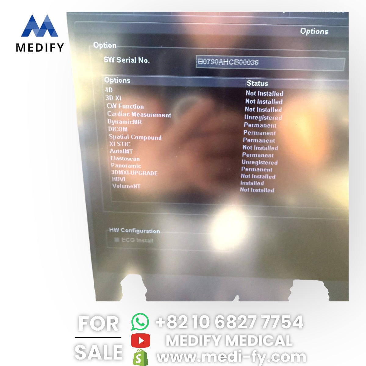 Samsung Medison Accuvix XG Ultrasound & Convex, Vaginal, Linear Probes
