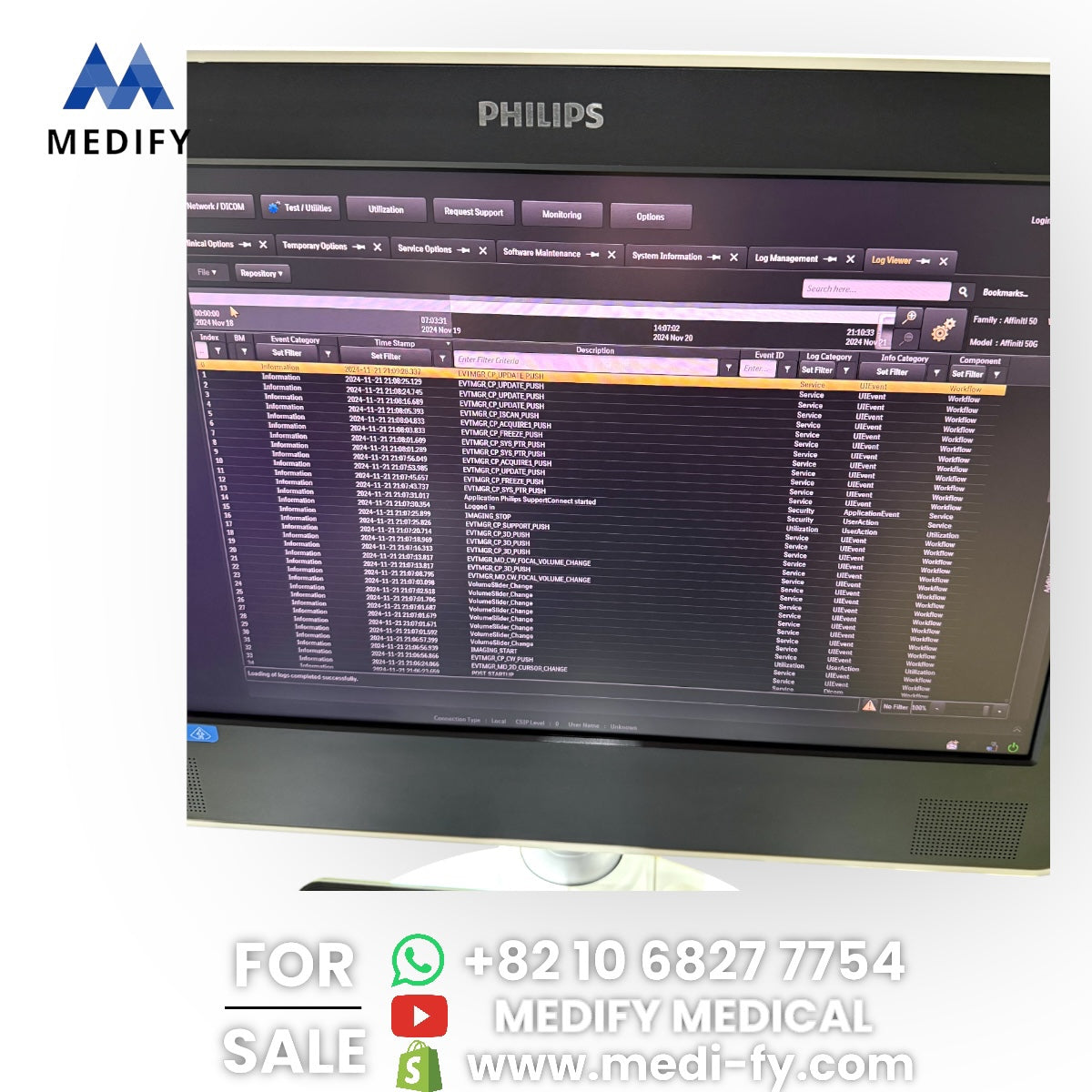 Philips Affiniti 50G Ultrasound System & 3Probes
