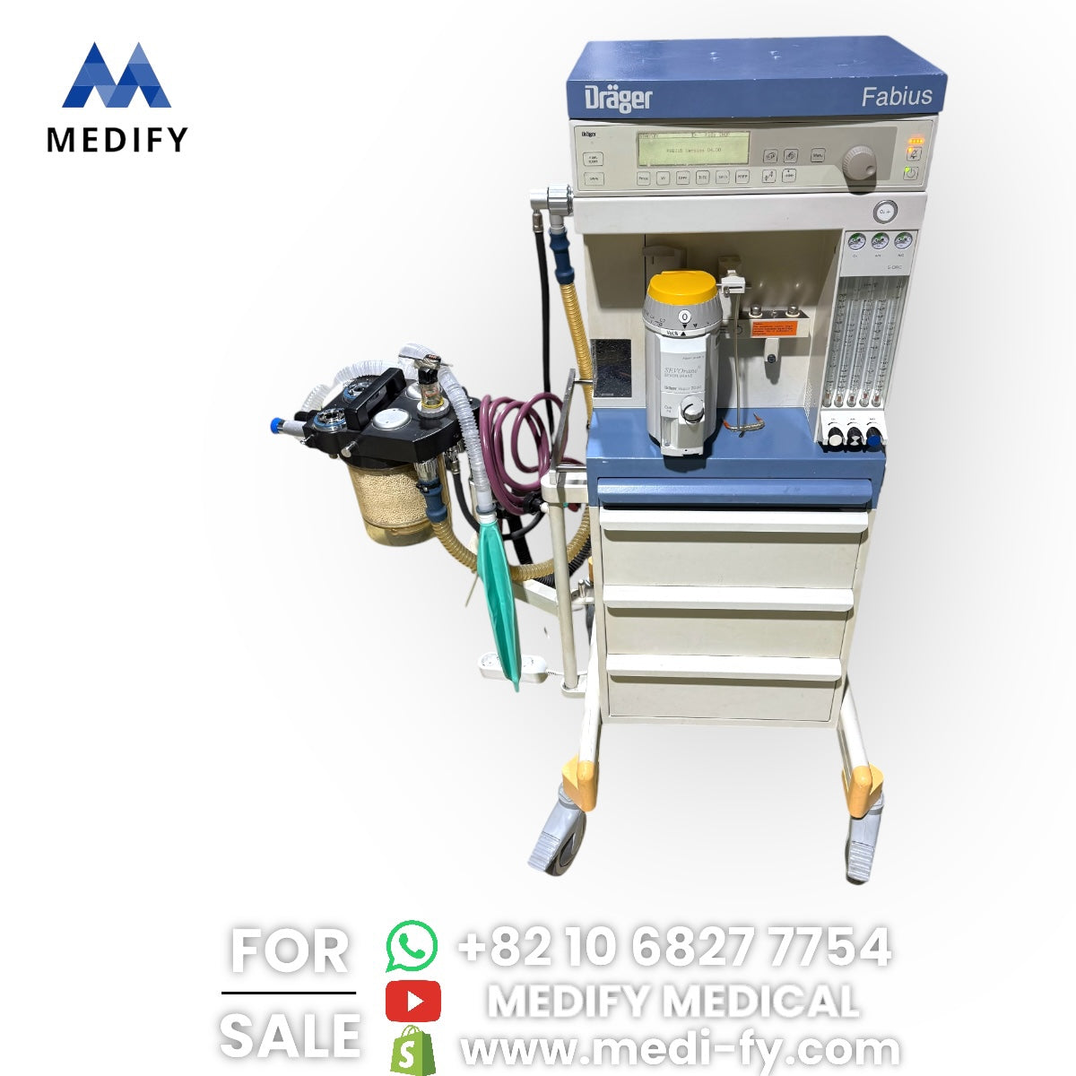 ($2,900) Used Drager Fabius Anesthesia Machine