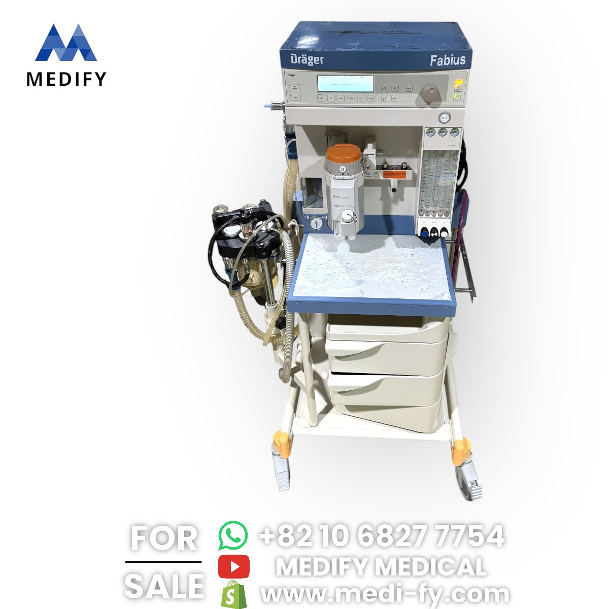 ($2,900) Used Drager Fabius Anesthesia Machine