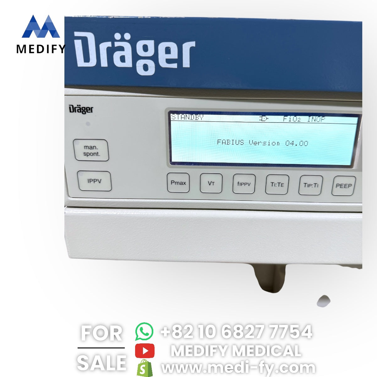 ($2,900) Used Drager Fabius Anesthesia Machine