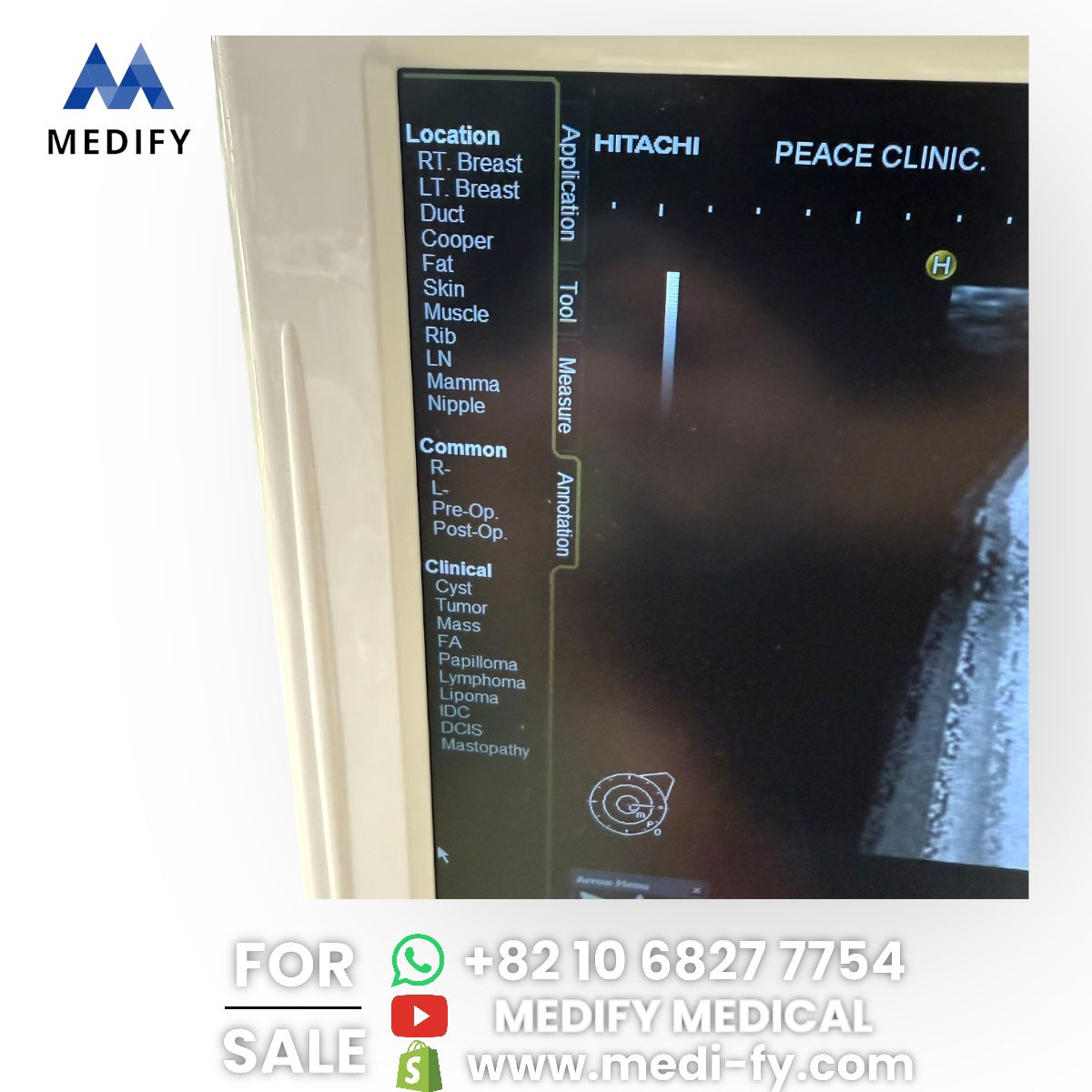 (4,500$) HITACHI Avius HI VISION Ultrasound System & 2Probes