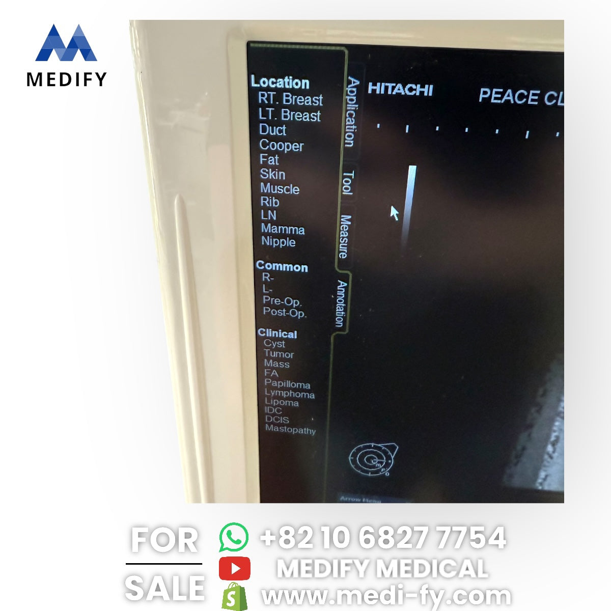 (4,500$) HITACHI Avius HI VISION Ultrasound System & 2Probes