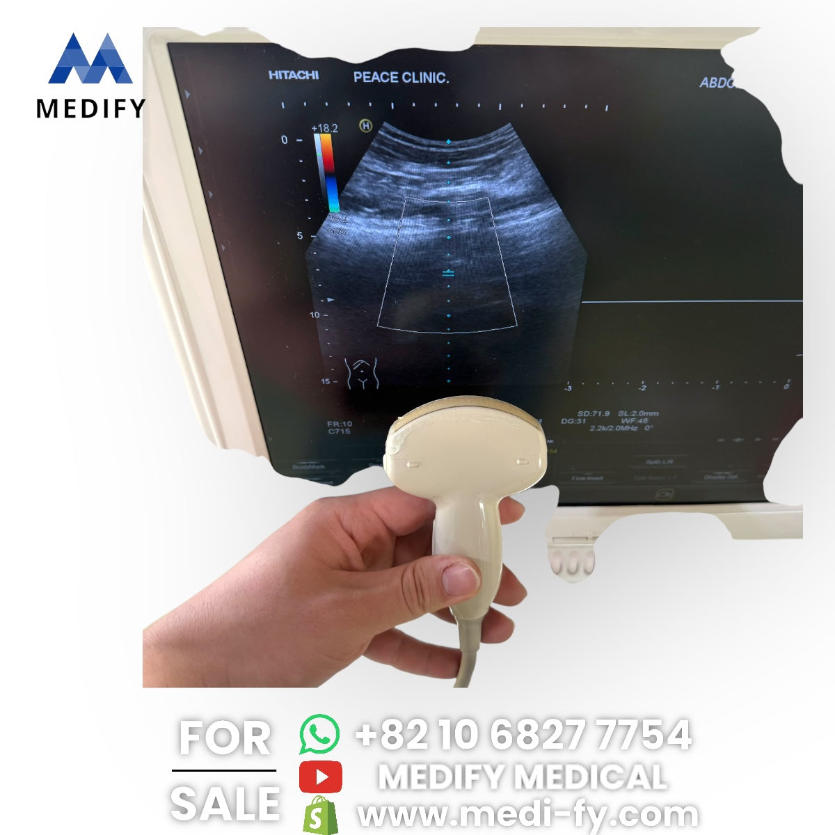 (4,500$) HITACHI Avius HI VISION Ultrasound System & 2Probes