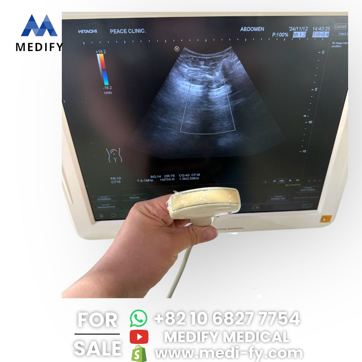 (4,500$) HITACHI Avius HI VISION Ultrasound System & 2Probes