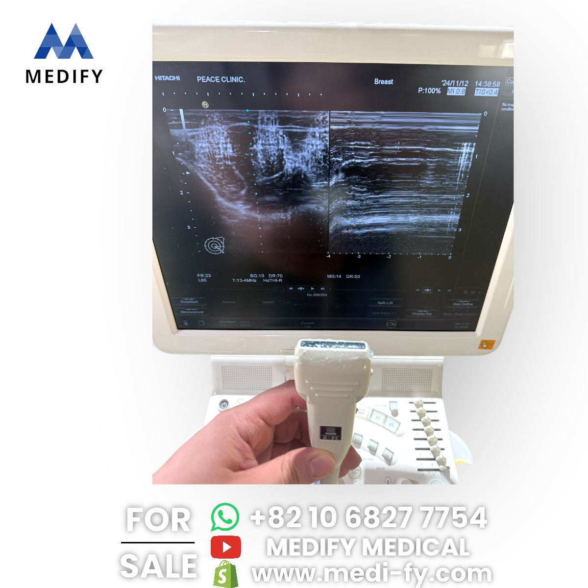 (4,500$) HITACHI Avius HI VISION Ultrasound System & 2Probes