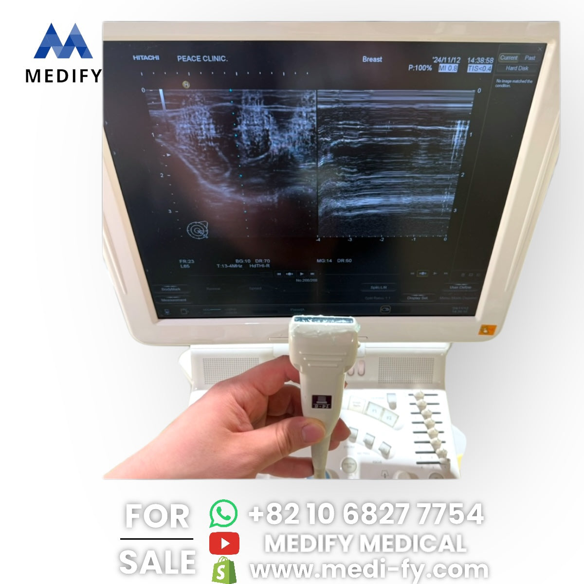 (4,500$) HITACHI Avius HI VISION Ultrasound System & 2Probes