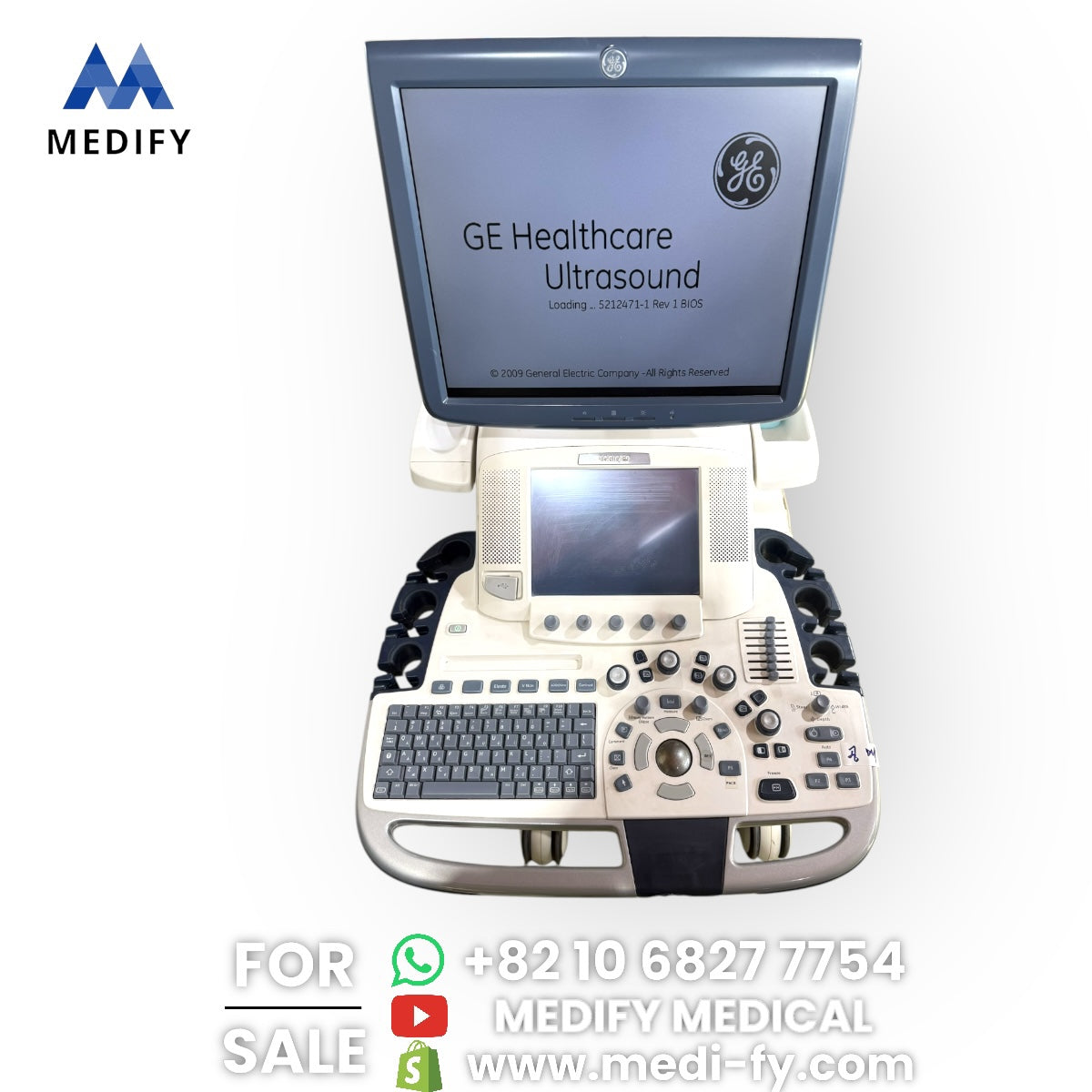 GE Logiq E9 Ultrasound System & 3Probes ( L8-18i, 9L, M4S) 3D/4D Software