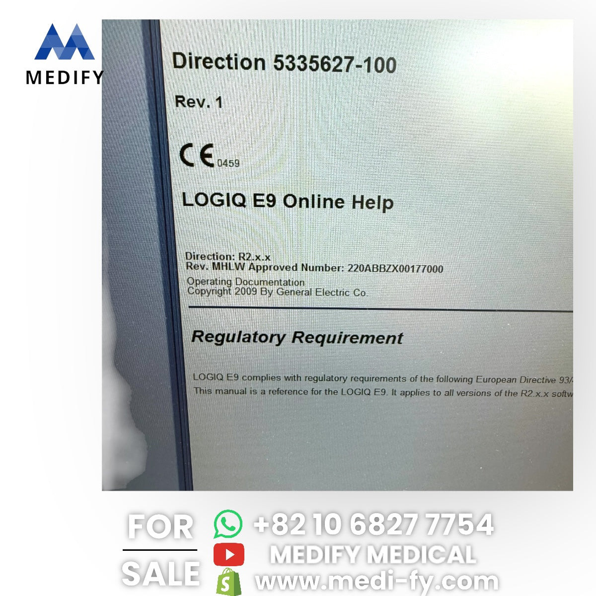 GE Logiq E9 Ultrasound System & 3Probes ( L8-18i, 9L, M4S) 3D/4D Software