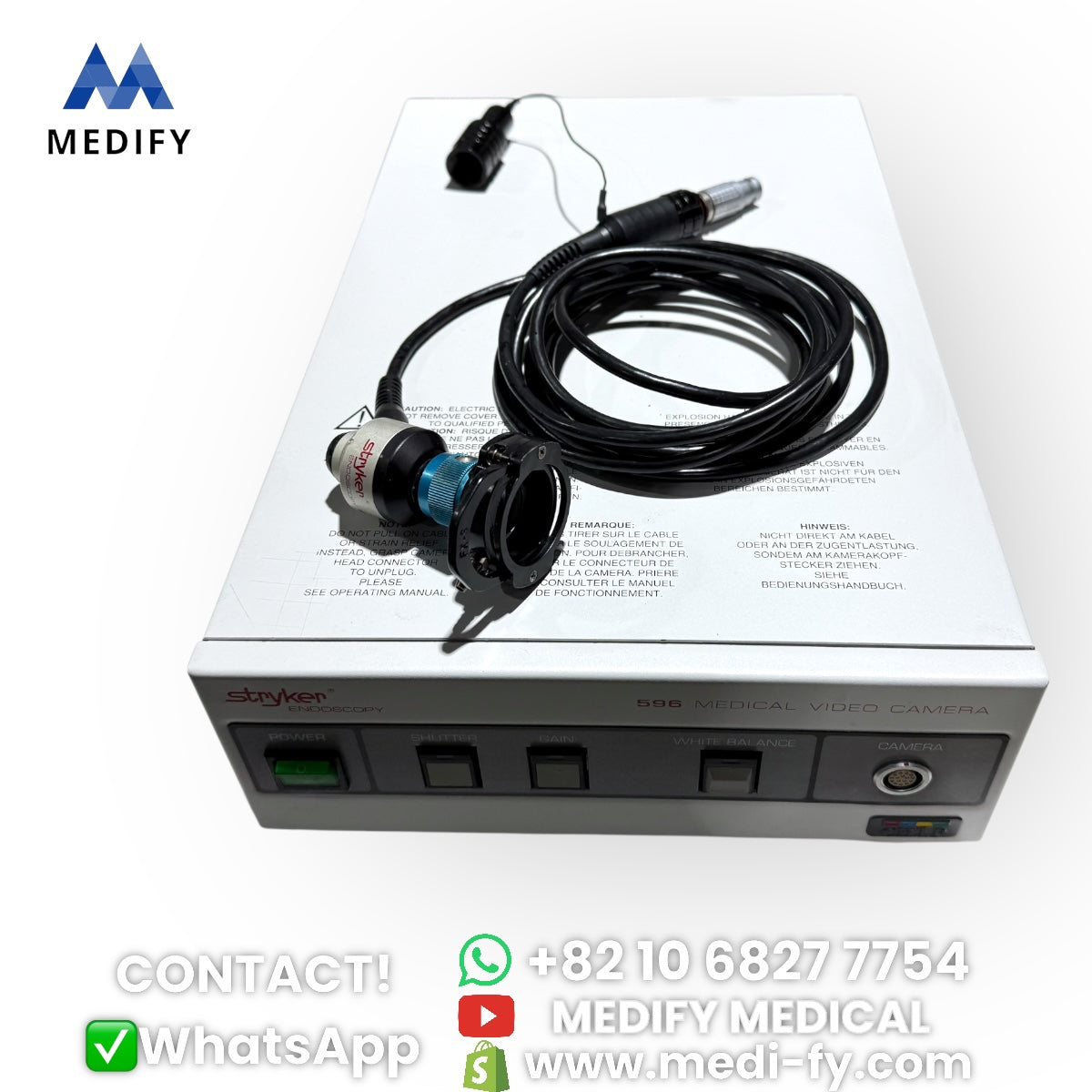 (450$) Stryker 596 Endoscopy Video System & Camera Head 596 w Coupler