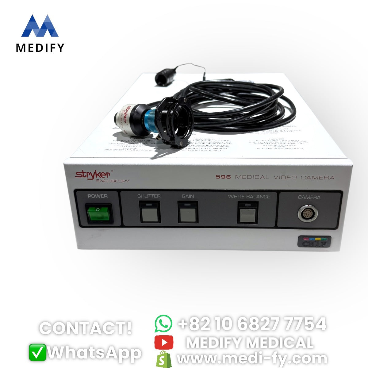 (450$) Stryker 596 Endoscopy Video System & Camera Head 596 w Coupler