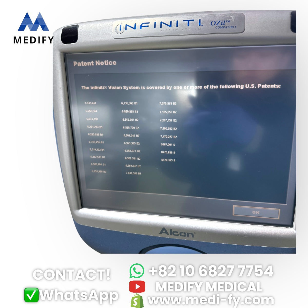 (1,500$) Alcon Infiniti Vision System Phacoemulsifier