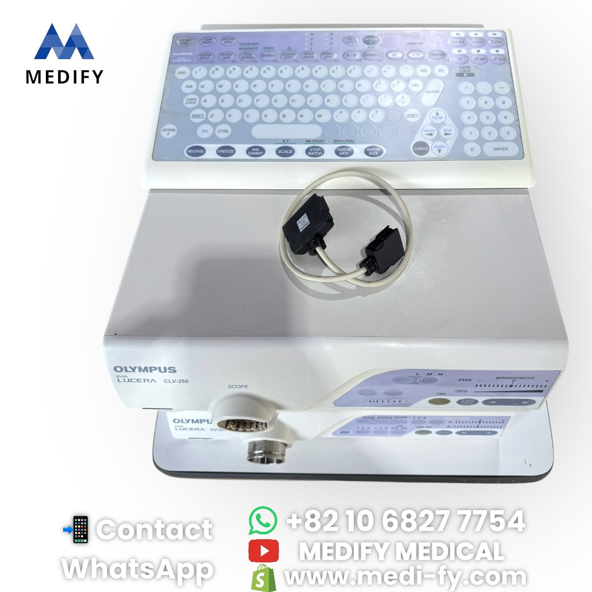 Olympus Endoscopy CV-260 Processor & CLV-260 Light Source & MAJ-1530 & MAJ-1156