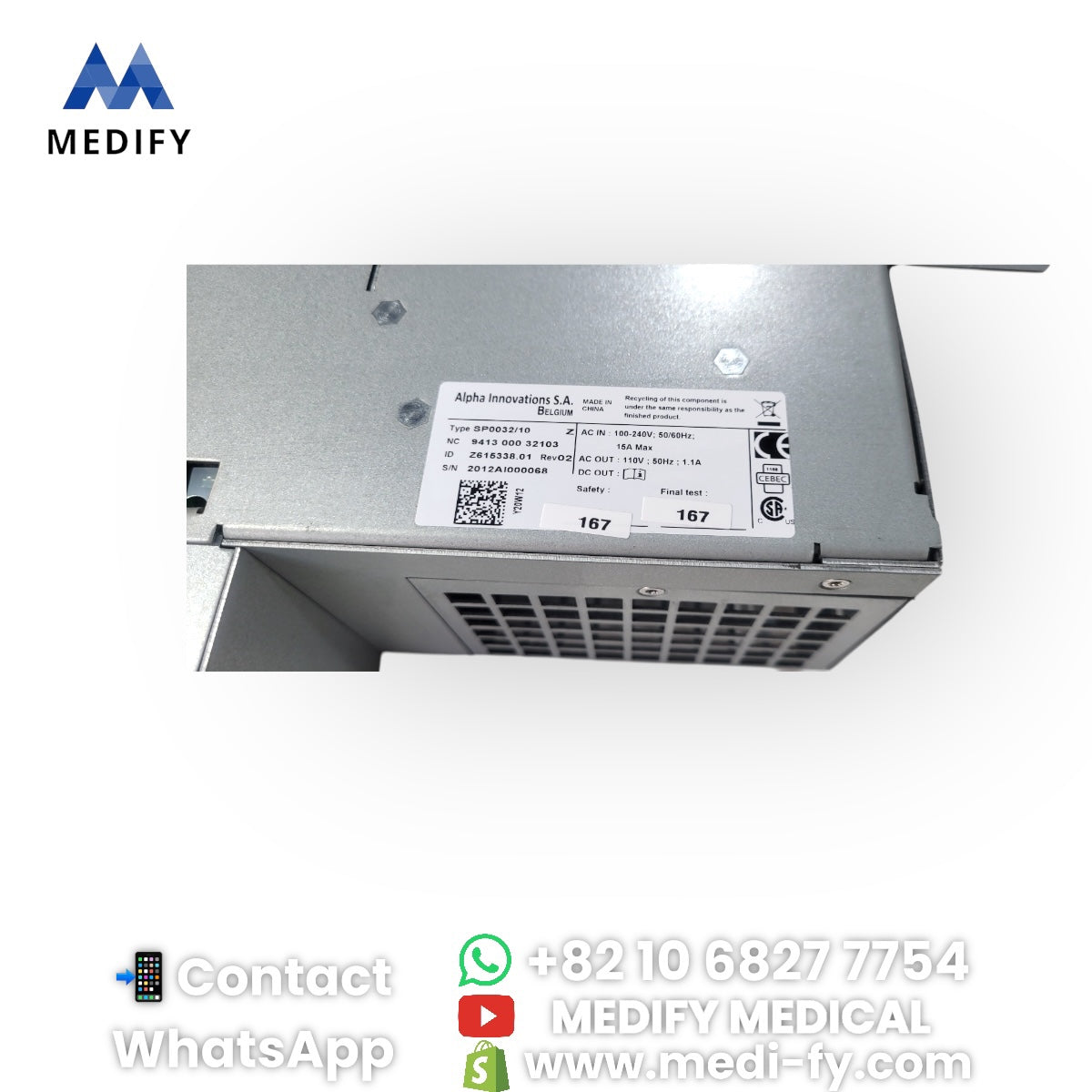 (500$) GE Logiq E9 Power Supply Ultrasound PN:5205052-4 REV B