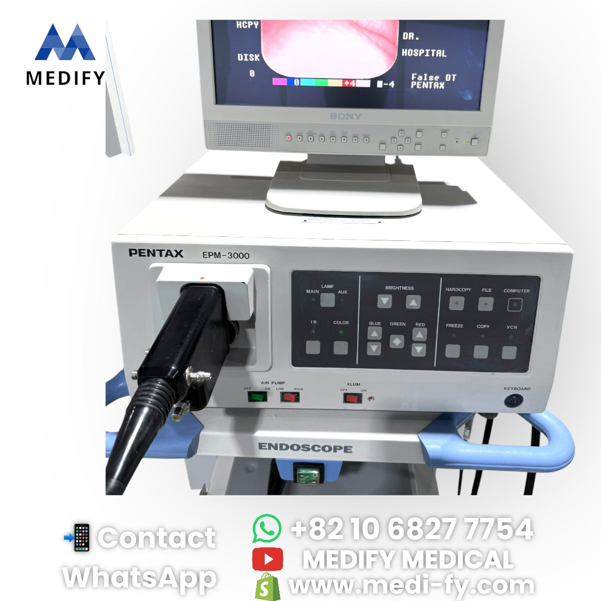 For Sale Pentax EPM-3000 Video Endsocopy System & EG-2731 Gastroscope & EC-3801F Colonoscope