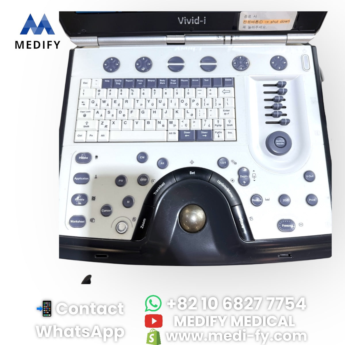 Used GE Vivid i +2Probes (4C-RS Convex & 3S-RS Cardiac)