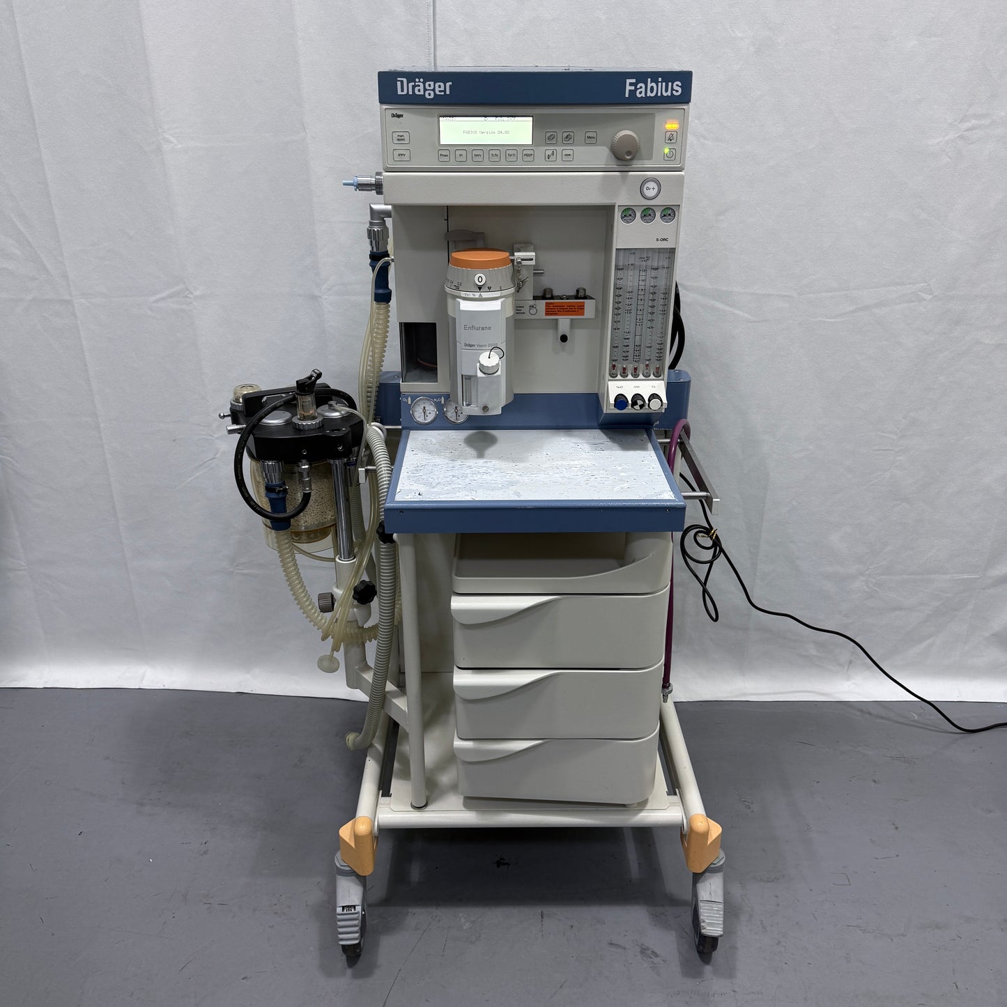 Used Drager Fabius Anesthesia Machine & Enflurane Vapor 2000 For Sale