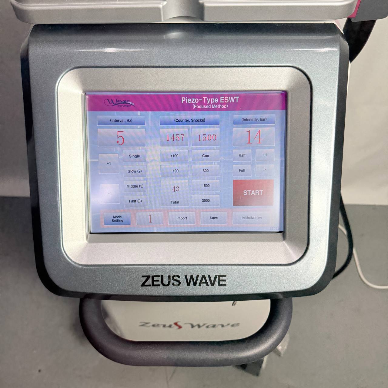 Used WEVER INSTRUMENTS Zeus Wave (2021) ESWT Shockwave Therapy Device for Sale