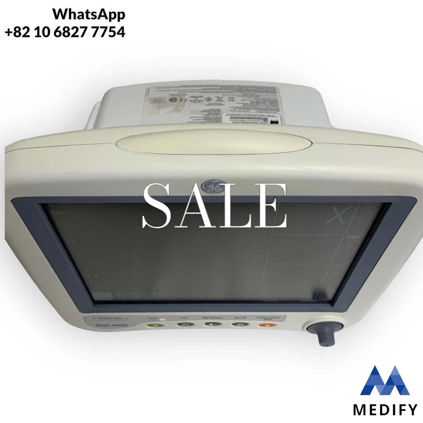 GE Dash 4000 Patient Monitor ECG CO2 NBP0 SPO2 Temp/CO (Soldout Worldwide)