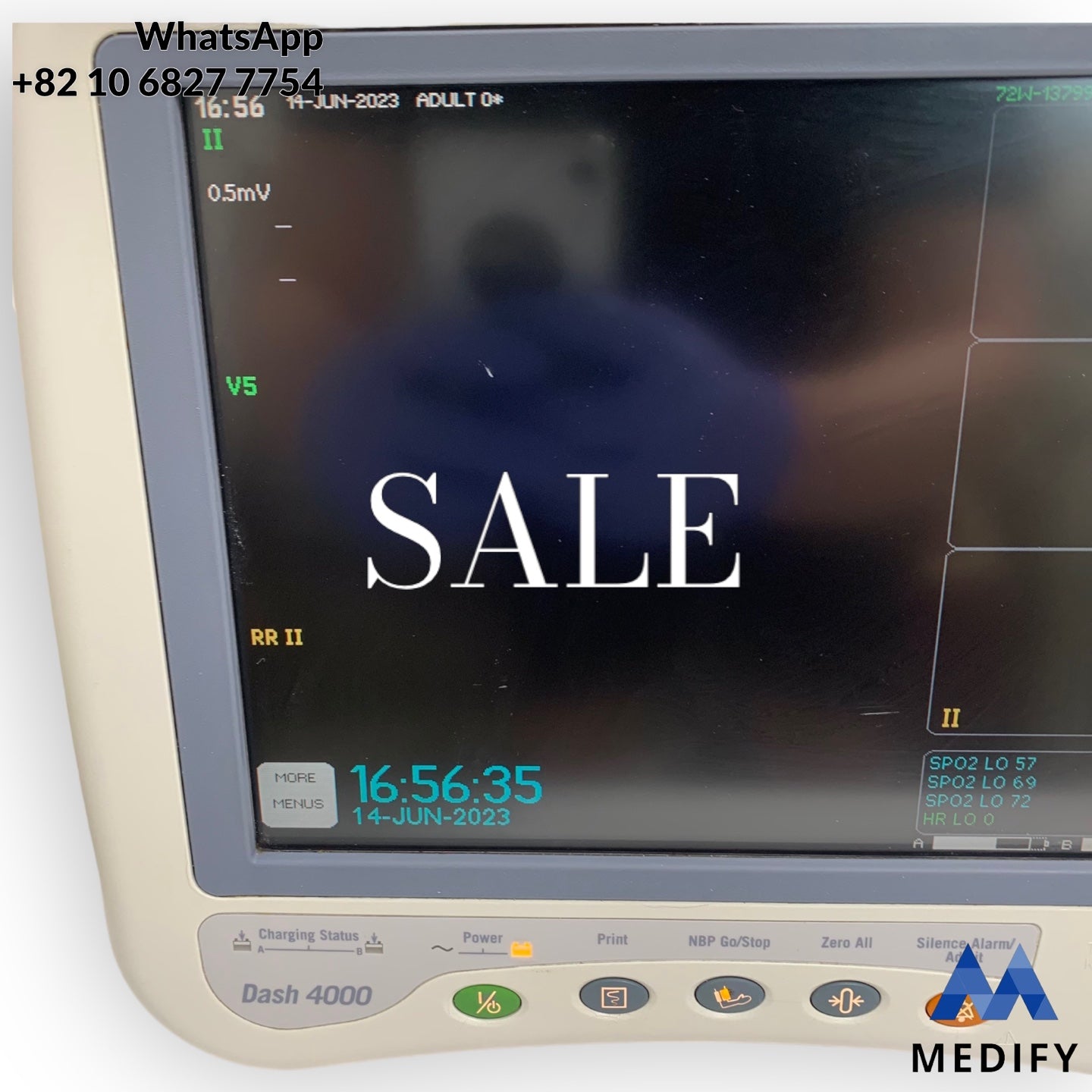 GE Dash 4000 Patient Monitor ECG CO2 NBP0 SPO2 Temp/CO (Soldout Worldwide)