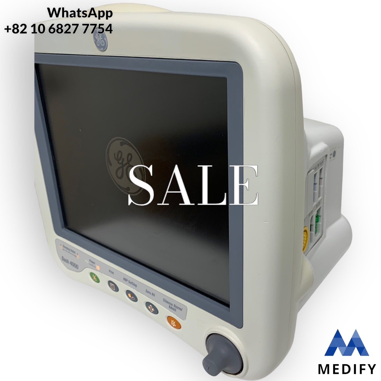 GE Dash 4000 Patient Monitor with Accessories: SP02, NiBP, Temp, Printer