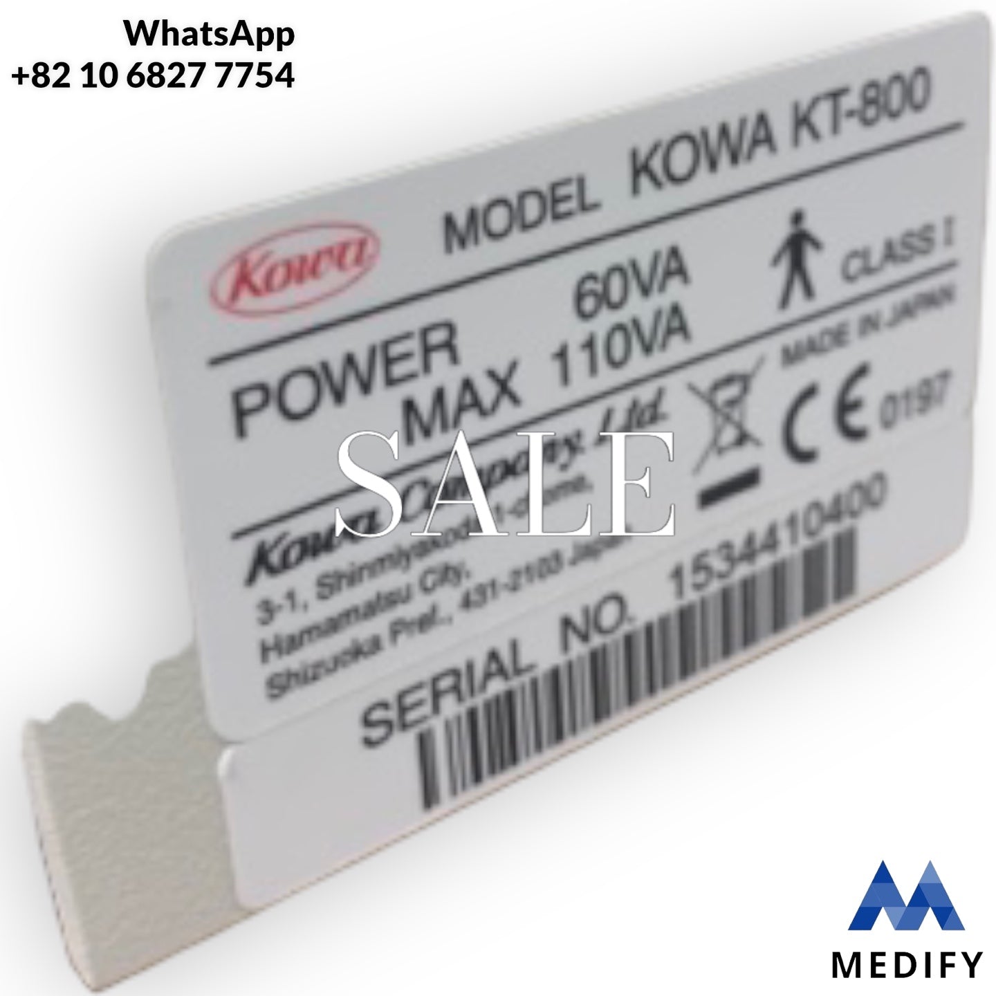 KOWA KT-800 Non Contact Tonometer