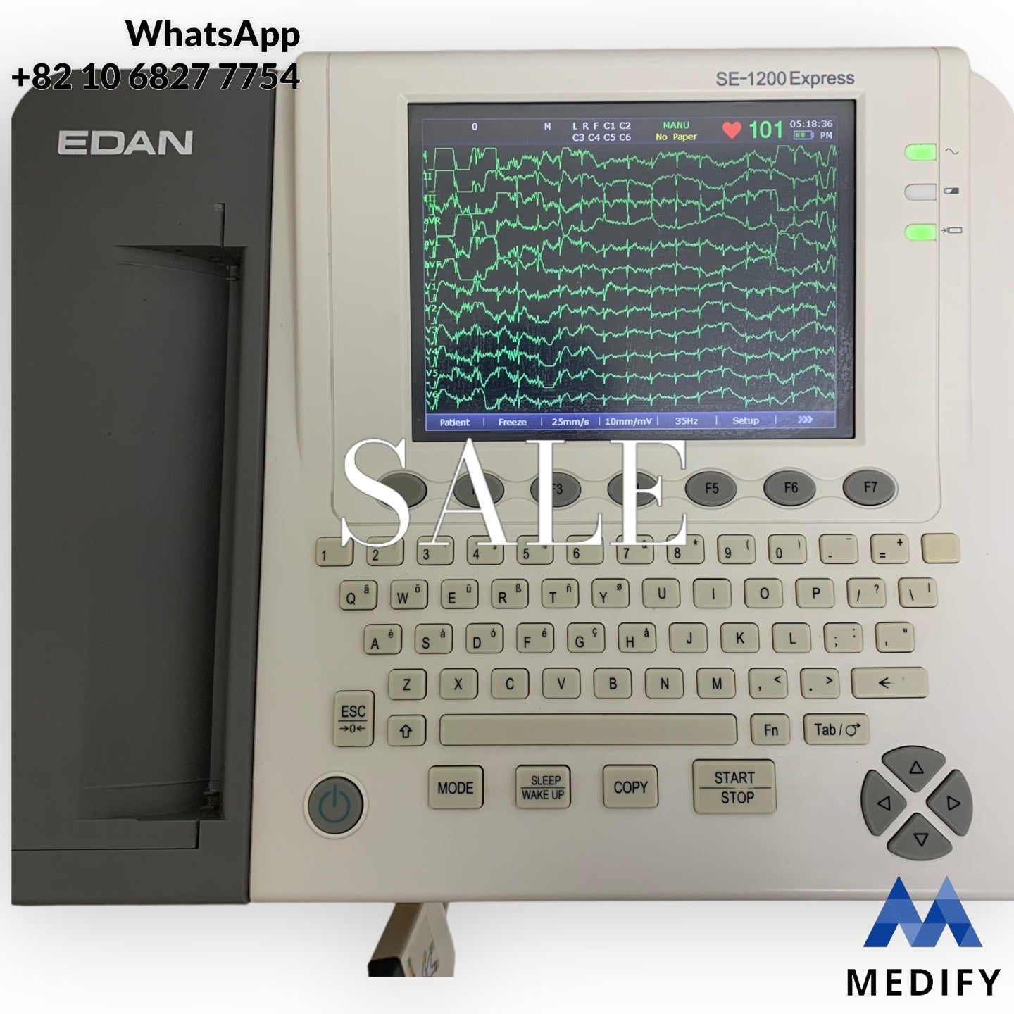 EDAN SE-1200 Express ECG Machine with 10 Channels