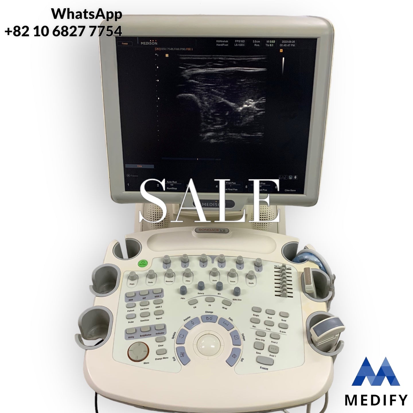 Samsung Medison SonoAce X8 Ultrasound System & 2 Probe