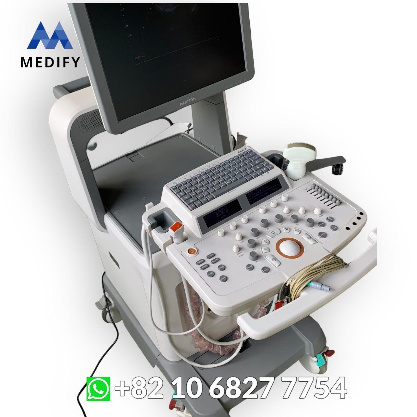 ($3,900) Samsung Medison EKO7 Ultrasound System & Cardiac Sector, Convex Probe - Worldwide