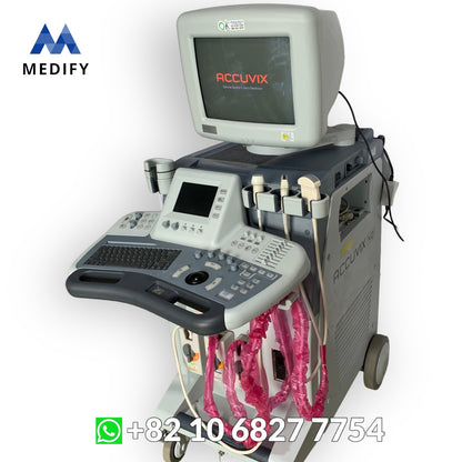 ($1,500) Medison Accuvix XQ Ultrasound System & Cardiac Linear Convex Probe - 3D/4D Software